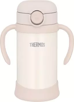 Thermos Vacuum Baby Straw BE Mug, 350ml, Beige, Insulated, FJT-350 бежевый