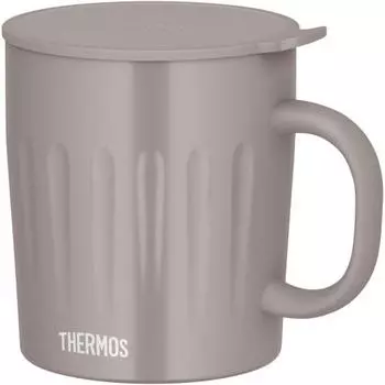Thermos Vacuum Insulated Mug 550ml Greige Embossed Large Capacity Model Dishwasher Safe Enjoy Soup JTA-550 GG