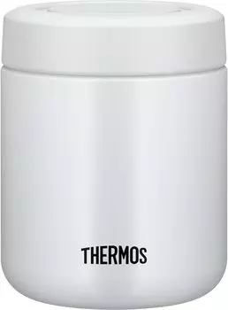 Thermos Vacuum Insulated Soup Jar 300ml White Gray Standard Model Insulation Easy to Clean Round Mouth Design that is Gentle on the Mouth WHGY