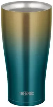 Thermos Vacuum Insulated Tumbler Blue Gold BLGD Day Gift Beer Men Women Birthday Present 0.6L JDE-601LTD Father s