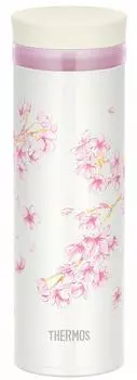 Thermos Water Bottle Made in Japan Vacuum Insulated Mobile Mug 350ml Hanazakura HNZ JNY-352