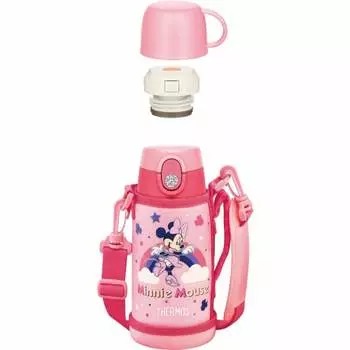 Thermos Water Bottle Vacuum Insulated 2-Way Bottle 0.6L/0.64L Minnie Pink FJO-600WFDS P