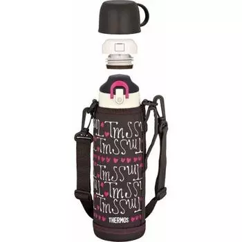 Thermos Water Bottle Vacuum Insulated 2-Way Bottle 1.0L/1.03L Chocolate Heart FHO-1001WF CH-H