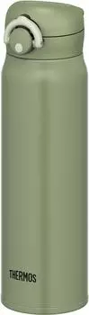 Thermos Water Bottle Vacuum Insulated Mobile Mug 600ml Khaki KKI JNR-601