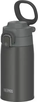 Thermos Water Bottle Vacuum Insulated Mobile Mug with Carry Loop 400ml Dark Gray DGY JOS-400