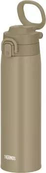 Thermos Water Bottle Vacuum Insulated Mobile Mug with Carry Loop 750ml Beige BE JOS-750