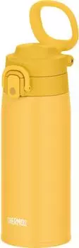 Thermos Water Bottle Vacuum Insulated Mobile Mug with Carry Loop 550ml Yellow Y JOS-550