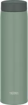 Thermos Water Bottle Vacuum Insulated Mobile Mug 600ml Leaf Green Few parts and easy to clean Screw type that closes tightly Stainless steel bottle