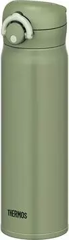 Thermos Water Bottle Vacuum Insulated Mobile Mug 500ml Khaki KKI JNR-501