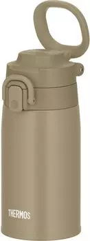 Thermos Water Bottle Vacuum Insulated Mobile Mug with Carry Loop 400ml Beige BE JOS-400