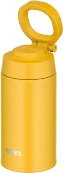 Thermos Water Bottle Vacuum Insulated Mobile Mug with Carry Loop 380ml Yellow Y JOO-380