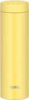 Thermos Water Bottle Vacuum Insulated Mobile Mug 480ml Yellow Few parts and easy to clean Screw type that closes tightly Stainless steel bottle Y
