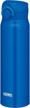Thermos Water Bottle Vacuum Insulated Mobile Mug 600ml Metallic Blue MTB JNR-603