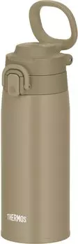 Thermos Water Bottle Vacuum Insulated Mobile Mug with Carry Loop 550ml Beige BE JOS-550