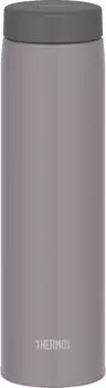 Thermos Water Bottle Vacuum Insulated Mobile Mug 600ml Stone Gray Few parts and easy to clean Screw type that closes tightly Stainless steel bottle