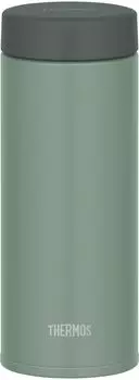 Thermos Water Bottle Vacuum Insulated Mobile Mug 350ml Leaf Green Few parts and easy to clean Screw type that closes tightly Stainless steel bottle