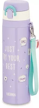 Thermos Water Bottle Vacuum Insulated Mobile Mug 550ml Purple PL JNT-552