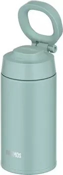 Thermos Water Bottle Vacuum Insulated Mobile Mug with Carry Loop 380ml Mint Green MG JOO-380
