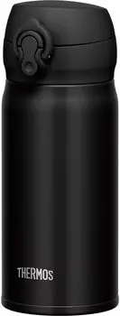 Thermos Water Bottle Vacuum Insulated Mobile Mug 350ml Deep Black DPBK JNL-355