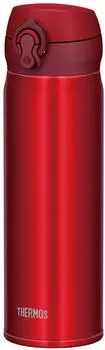 Thermos Water Bottle Vacuum Insulated Mobile Mug 500ml Metallic Red MTR JNL-504