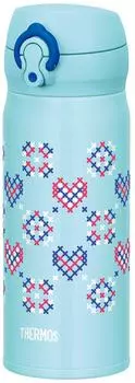 Thermos Water Bottle Vacuum Insulated Mobile Mug 400ml Blue Stitch BST JNL-403