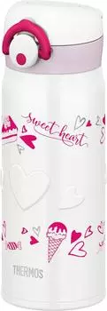 Thermos Water Bottle Vacuum Insulated Mobile Mug 400ml White WH JNR-400 белый