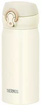 Thermos Water Bottle Vacuum Insulated Mobile Mug 350ml Cream White CRW JNL-354