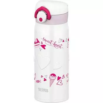 Thermos Water Bottle Vacuum Insulated Mobile Mug 400ml White JNR-400 WH