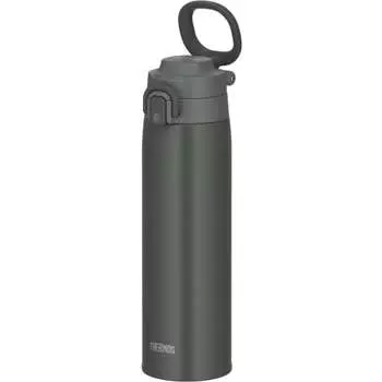 Thermos Water Bottle Vacuum Insulated Mobile Mug with Carry Loop 750ml Dark Gray JOS-750 DGY