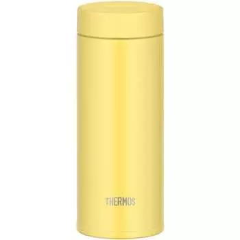 Thermos Water Bottle Vacuum Insulated Mobile Mug 350ml Yellow Few parts and easy to clean Screw type that closes tightly Stainless steel bottle JON-35