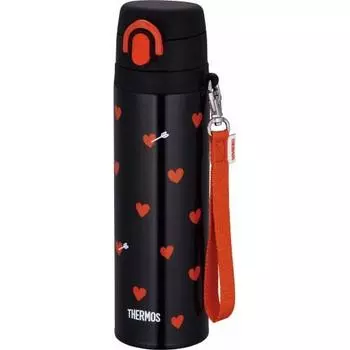 Thermos Water Bottle Vacuum Insulated Mobile Mug 550ml Black Red JNT-551 BKR