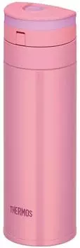 Термос для воды с вакуумной изоляцией, мобильная кружка, открытая, розовая P [One-Touch Type] 0,35 л JNS-350 розовый