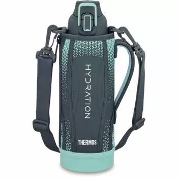 Thermos Water Bottle Vacuum Insulated Sports Bottle 1L Navy Mint Cold Storage Only FHT-1002F NVMT