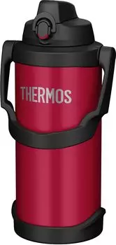 Thermos Water Bottle Vacuum Insulated Sports Jug 3L Red R FJQ-3000