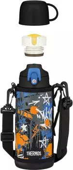 Thermos Water Vacuum Insulated Black Direct Includes For Going to Kindergarten or School Bottle, 2-Way Bottle, 0.8L/0.83L, Blue, Drinking, Cup,