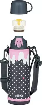 Thermos Water Vacuum Insulated Gray Direct Includes For Going to Kindergarten or School GYP Bottle, 2-Way Bottle, 1L/1.03L, Pink, Drinking, Cup,