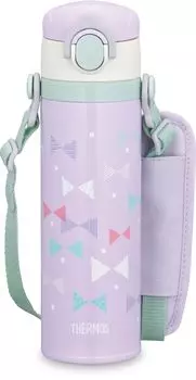 Thermos Water Vacuum Insulated Kids Mobile Pastel Removable Includes Shoulder Gentle on the For Going to Kindergarten or PPL Bottle, Mug, 500ml, пастельный фиолетовый