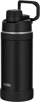 Thermos water vacuum insulated sports convenient carry direct removable spout for easy cold storage only BK [With handle/dishwasher safe] bottle,