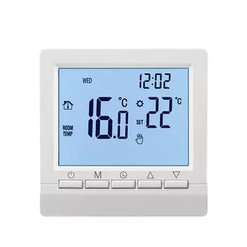 Thermostat with Backlight Heating Temperature Controller Meter Smart LCD Large Regulator Boiler Multi-functional for Wall