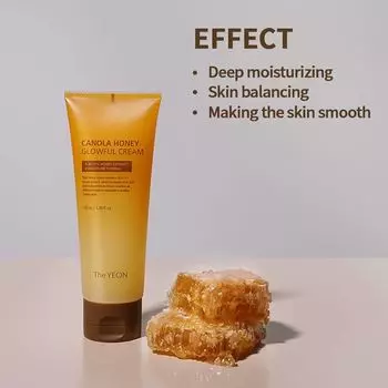TheYEON Canola Honey Glowful Cream 100 мл, Антивозрастной, Укрепляющий, Увлажняющий, Корейская косметика, Kbeauty, образец