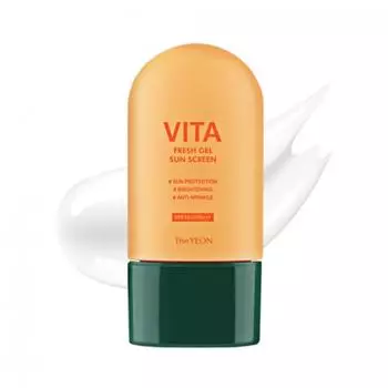 TheYEON Vita Fresh Gel Sunscreen SPF 50+ Pa+++ 50 мл, Укрепляющий, Увлажняющий, Корейская косметика, Kbeauty, образец