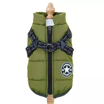 Thick and Warm Pet Clothing: Dog and Cat Cotton-padded Clothes Winter Chest and Back Cat Cotton Vests S