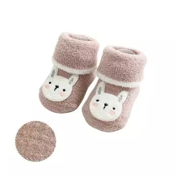 Thick Bear Rabbit Autumn Winter Crocodile Mid Tube Socks Cartoon Toddler Socks Baby Socks Infant Indoor Socks Bbay Floor Socks XS