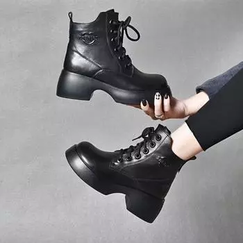 Thick Boots Women s Boots Martin Boots Cotton Boots Short Boots 34 чёрный