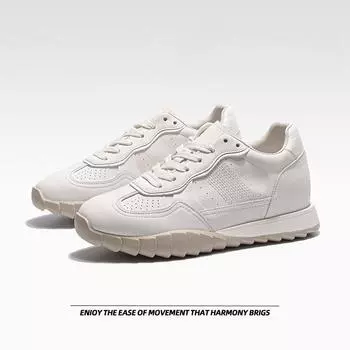 Кроссовки De Training с толстой подошвой, женские повседневные сетчатые дышащие спортивные повседневные сетчатые туфли 34 белый