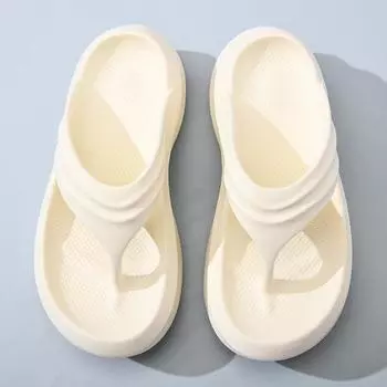 Thick bottom heightening flip-flops women s summer outer wear eva home indoor outdoor beach cool slippers 36-37 белый