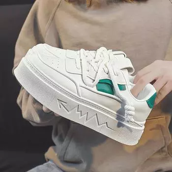 Thick Bottom Shoes Men s Spring New Elevator Shoes Fashion All-Matching Trendy Low-Top Shoes Men s Shoes White Shoes 39