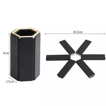 Thick Folding Heat-Resistant Pad High Temperature Table Mat Bowl Mat Clay Pot Insulation Mat Kitchen Gadgets F чёрный