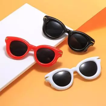 Thick Frame Sunglasses Trendy Round Sunglasses Personalized Sunglasses Concave Shape
