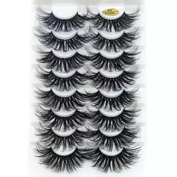Thick Multilayered Effect Wispies Fluffy 4D Mink False Eyelashes 25MM Lashes Eye Lash Extension 4DL028